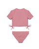 Gottex Kids Gottex Kids Girls' Neapolitan Textured Short Sleeve Side Tie Swim Set - 2