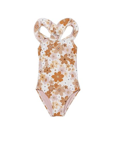 Gottex Kids Gottex Kids Girls' Nostalgic Bloom Square Neck Ruffle One Piece Swimsuit