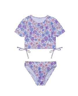 Gottex Kids Gottex Kids Girls' Retro Short Sleeve Side Tie Swim Set