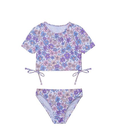Gottex Kids Gottex Kids Girls' Retro Short Sleeve Side Tie Swim Set