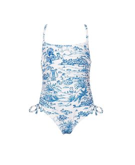 Gottex Kids Gottex Kids Girls' Summer Toile Criss Cross Back Adjustable One Piece Swimsuit