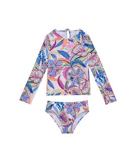 Gottex Kids Gottex Kids Girls' Tropic Fun Long Sleeve Rash Guard Set