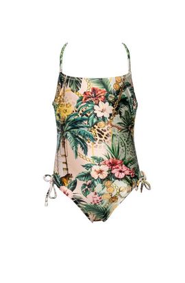Gottex Kids Gottex Kids Jungle Treasure Criss Cross Back Adjustable One Piece Swimsuit