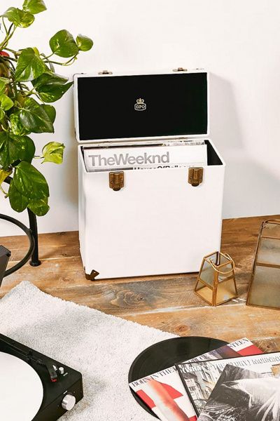 GPO Gpo 12in Vinyl Record Storage Case in Cream at Urban Outfitters
