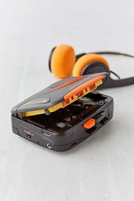 GPO GPO Personal Cassette Player + Bluetooth Headphones in Black at Urban Outfitters