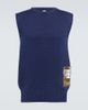 GR10K GR10K Embroidered cotton sweater vest - 1