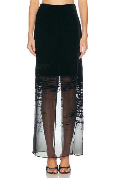 Grace Ling Grace Ling Glitch Tailored Maxi Skirt