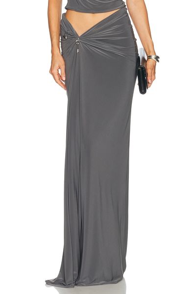 Grace Ling Grace Ling Relic Charms Draped Maxi Skirt