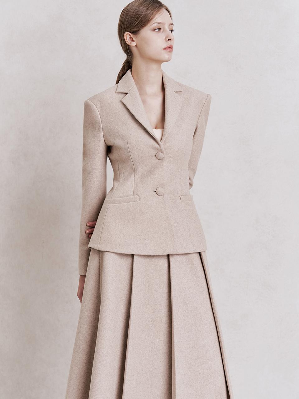 GRACE U Adia Wool Jacket (Beige)