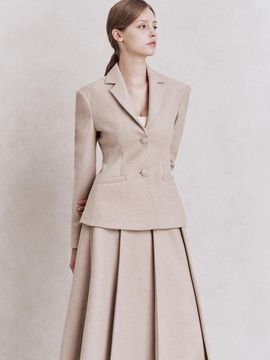 GRACE U Adia Wool Jacket (Beige)