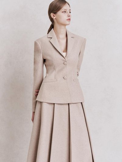 GRACE U Adia Wool Jacket (Beige)