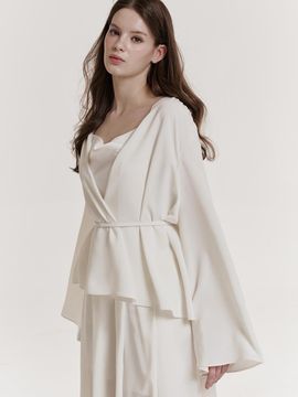 GRACE U APHRODITE #02 Shawl Cardigan Blouses [Ivory]