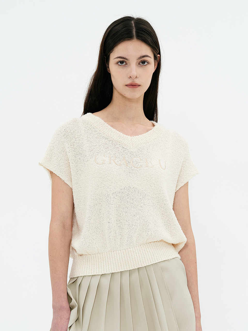 GRACE U Poppy Knit Vest