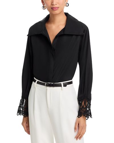 Gracia Gracia Lace Sleeve Shirt