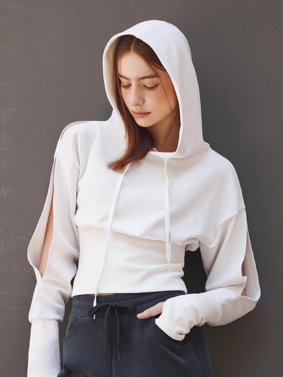 GRANDE LINE Recycled Side Slit Hoodie Yoga