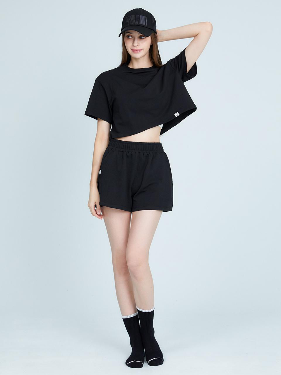 GRANDE LINE Round T-shirt Short Pants Set Yoga [11COLOR]