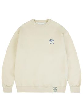GRAVER Small Line Bear Smile Cotton Polyester Sweatshirt