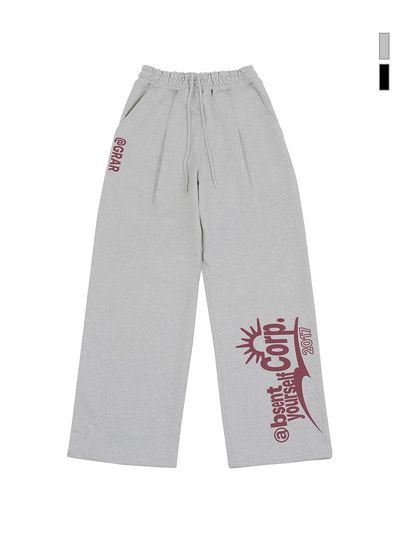 GRAVER UNISEX ABSENT Training Pin-tuck Wide Pants [2colors]