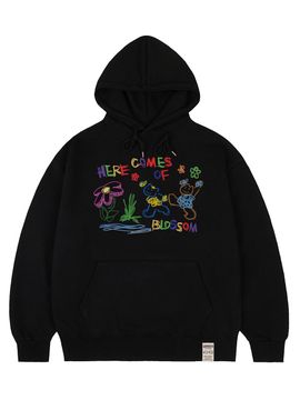 GRAVER Unisex Cotton-Polyester Drawing Hoodie [Black]