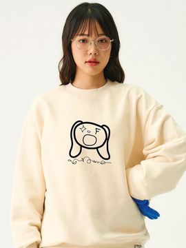 GRAVER Unisex Cotton Blend Lettering Sweatshirt