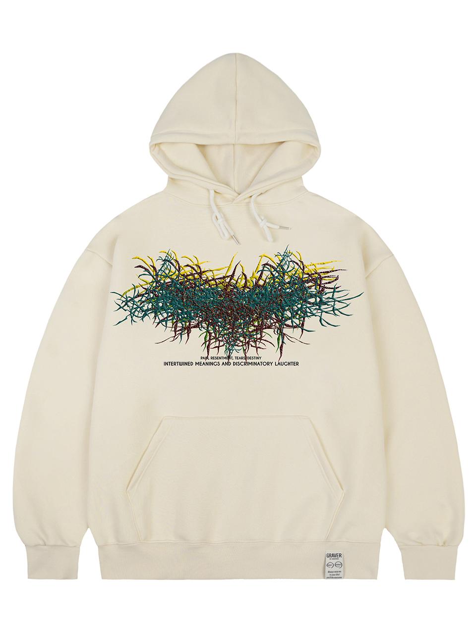 GRAVER [UNISEX] Oversized Free Hoodie_Beige