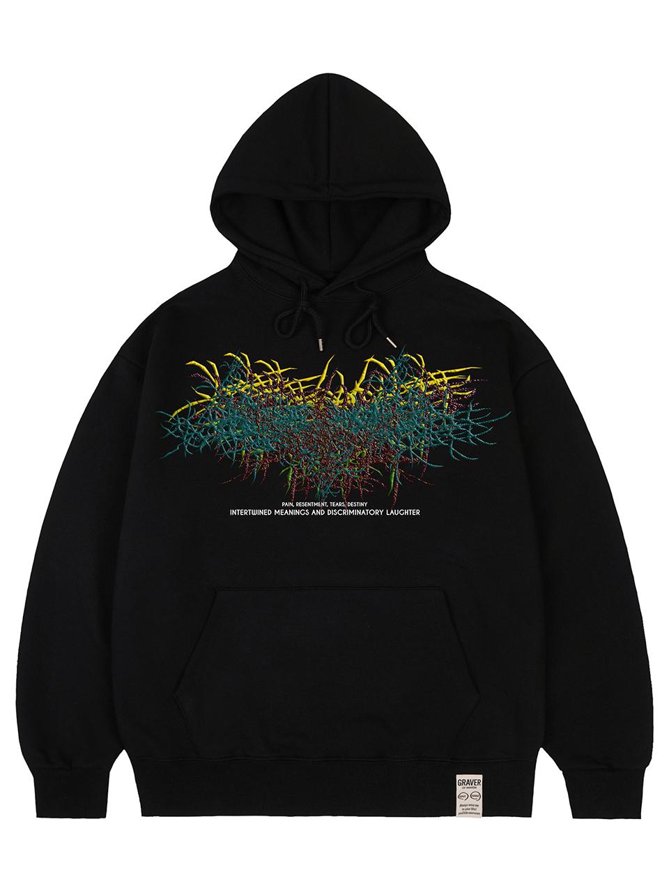 GRAVER [UNISEX] Oversized Free Hoodie_Black