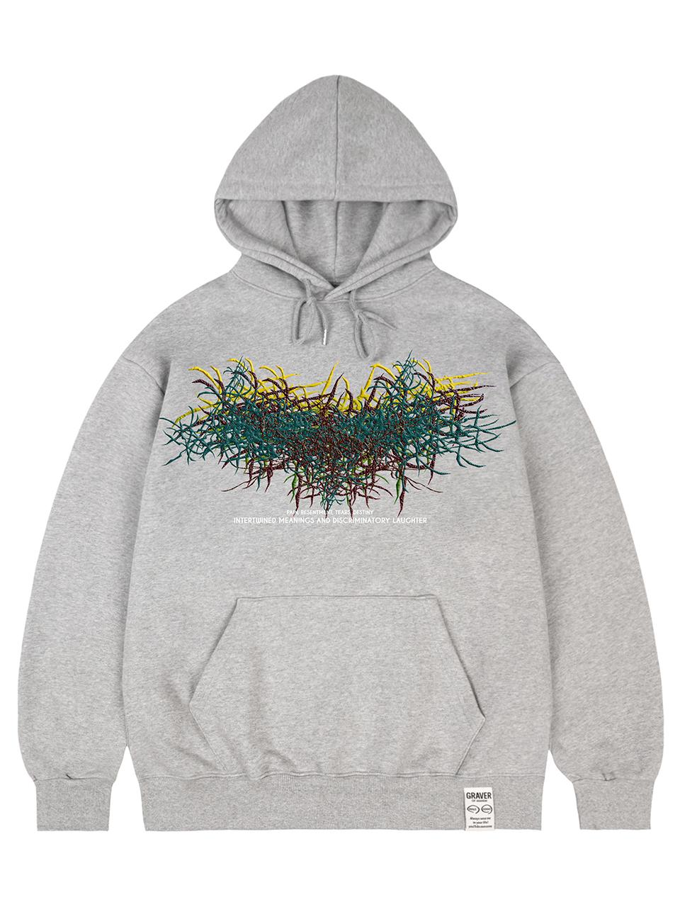 GRAVER [UNISEX] Oversized Free Hoodie_Gray