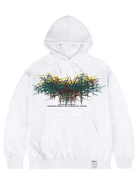 GRAVER [UNISEX] Oversized Free Hoodie_Melange White