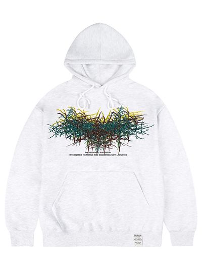 GRAVER [UNISEX] Oversized Free Hoodie_Melange White