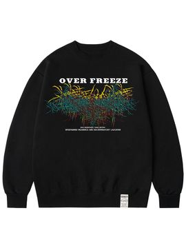 GRAVER [UNISEX] Oversized Freeze Sweatshirt_Black