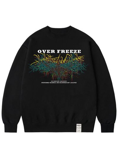 GRAVER [UNISEX] Oversized Freeze Sweatshirt_Black