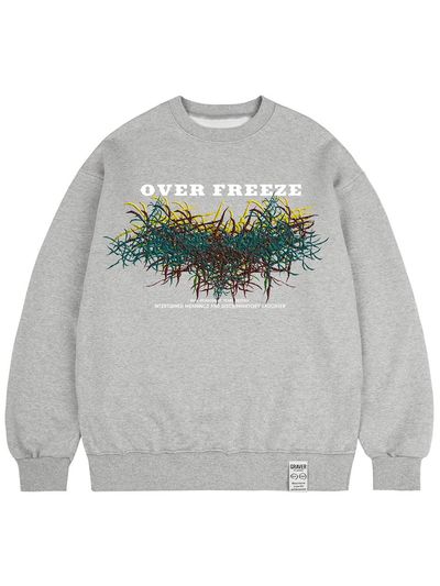 GRAVER [UNISEX] Oversized Freeze Sweatshirt_Gray