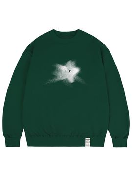 GRAVER Unisex Star Cotton-Polyester Sweatshirt [Green]