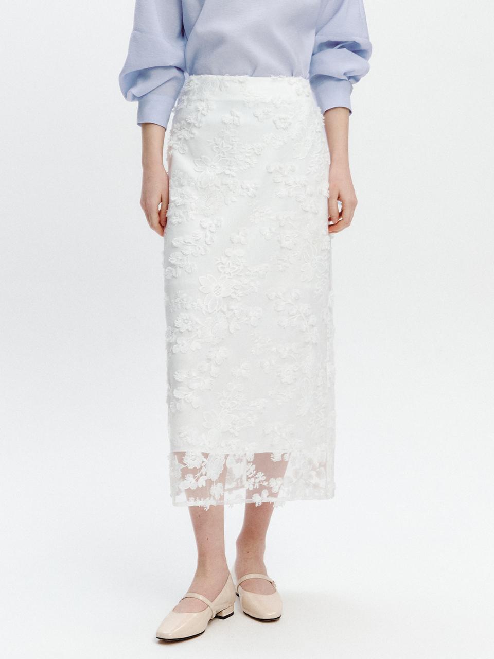 GRAYDATION Flower Lace See-through Skirt