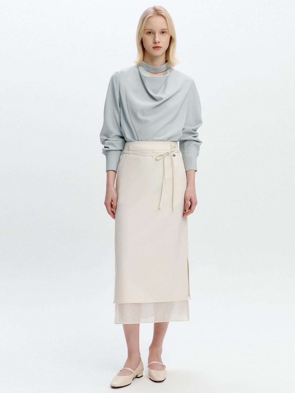 GRAYDATION See-through Layered Maxi Skirt