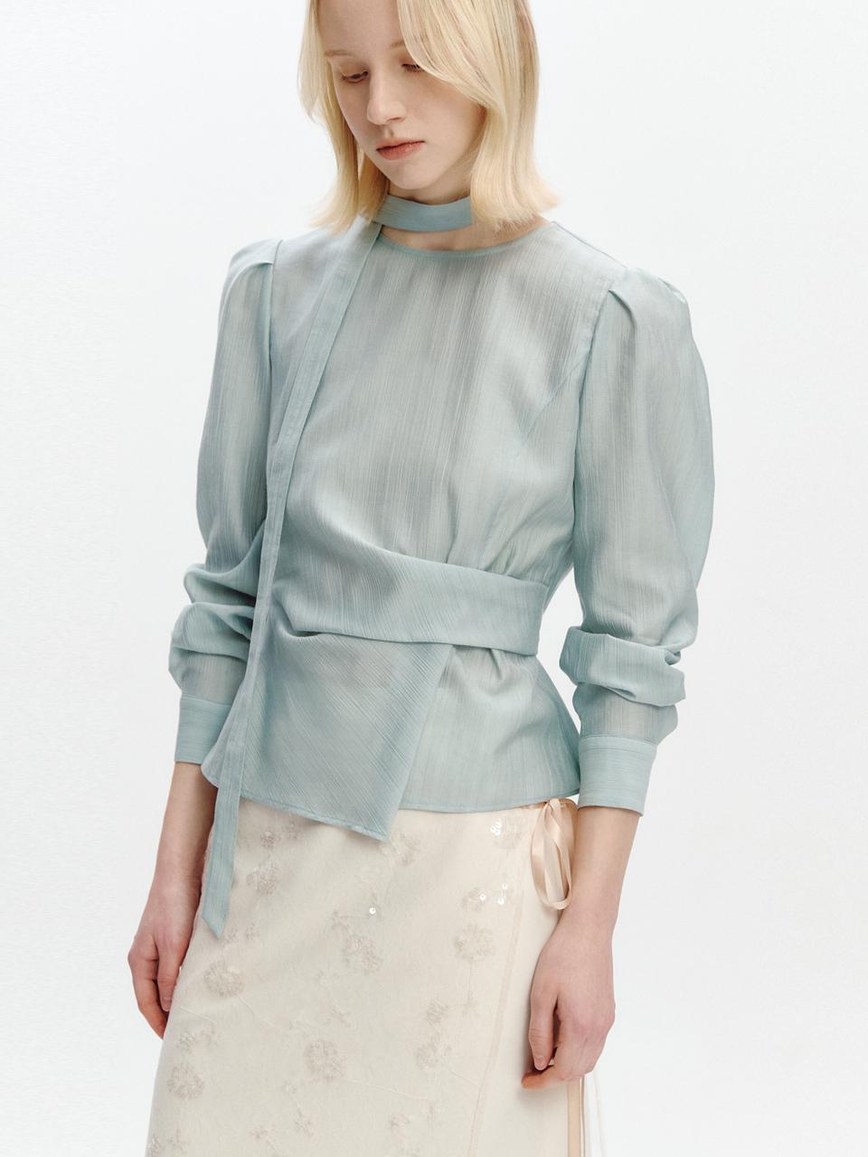 GRAYDATION Waist Tuck-decorative Blouse