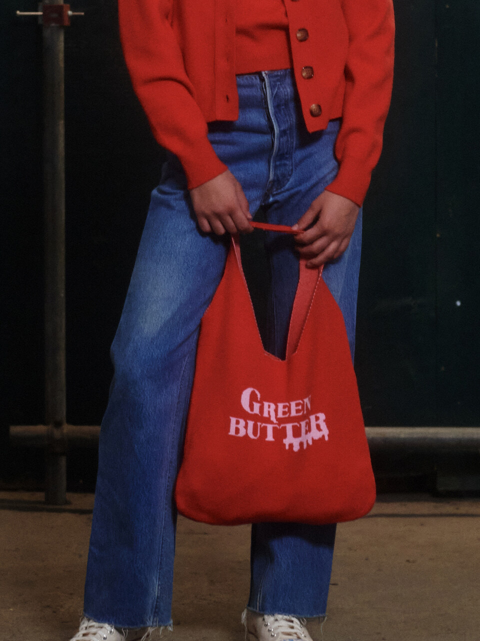 GREENBUTTER Knit Bag (Red)