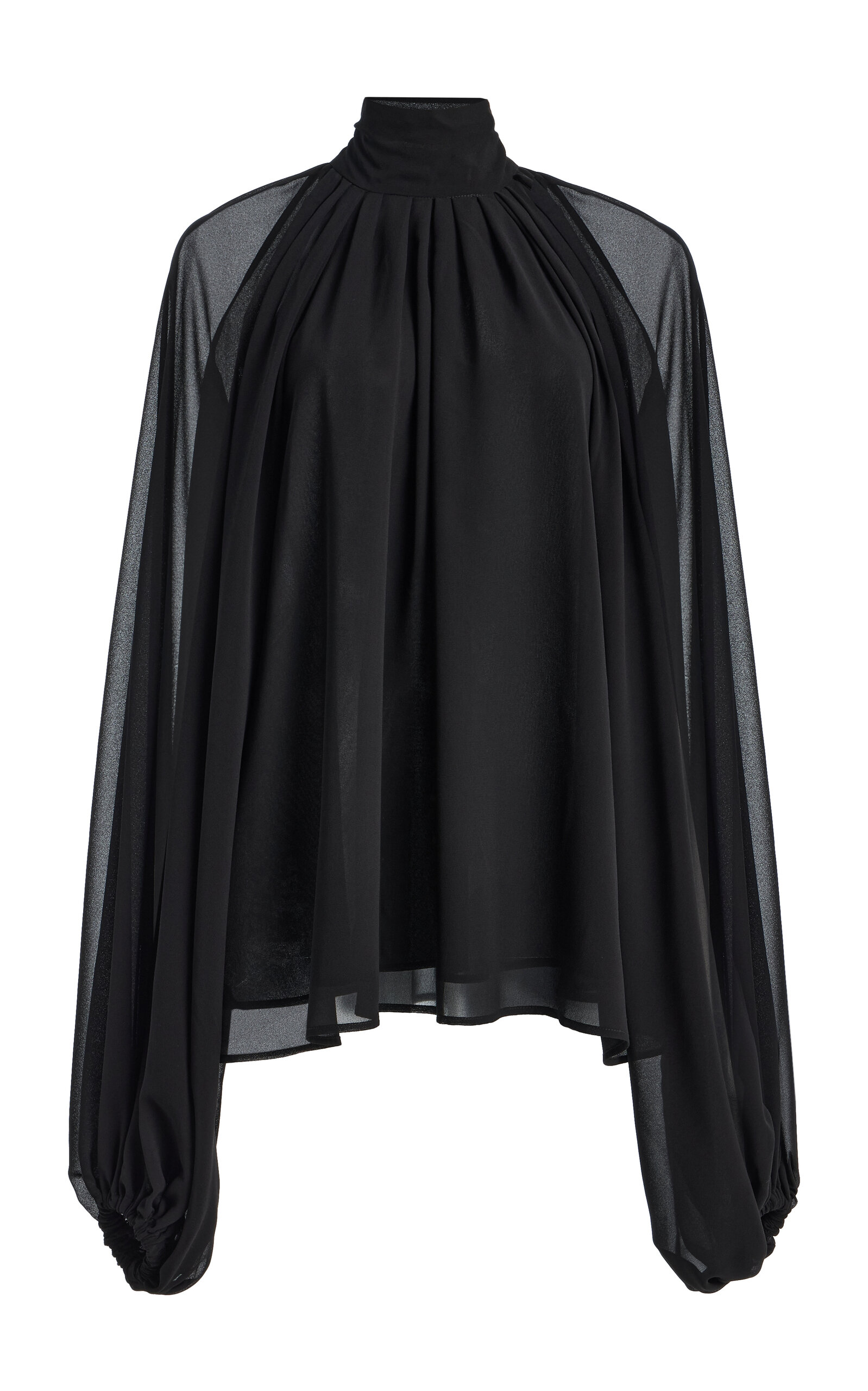 Greta Constantine Greta Constantine Collage Sheer Chiffon Blouse