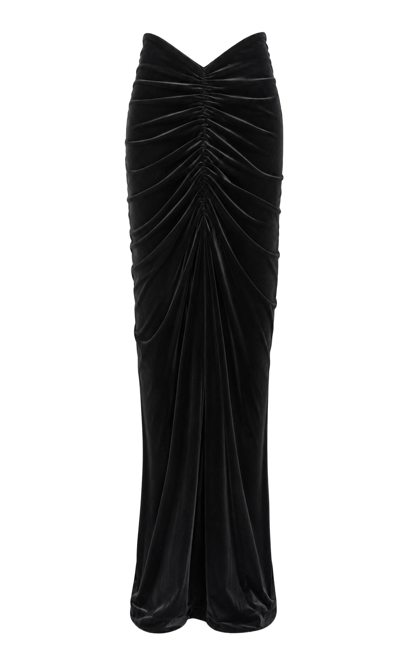 Greta Constantine Greta Constantine Draped Velvet Maxi Skirt