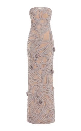 Greta Constantine Greta Constantine Plumore Embroidered Maxi Dress