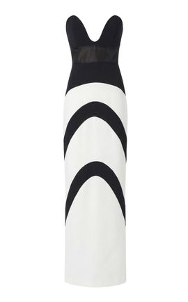 Greta Constantine Greta Constantine Taipan Strapless SilkWool Maxi Dress