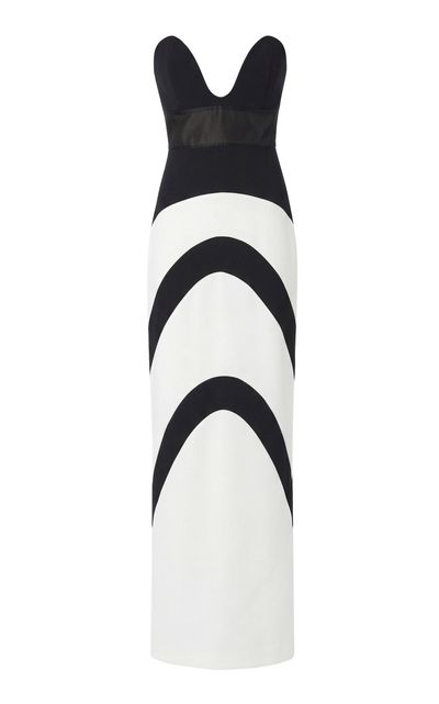 Greta Constantine Greta Constantine Taipan Strapless SilkWool Maxi Dress