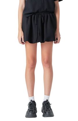 Grey Lab Grey Lab Bubble Hem Scuba Knit Drawstring Miniskirt
