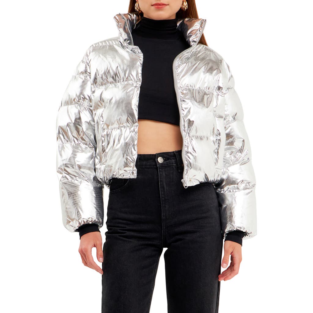Puffer Lab Grey Lab - Crop Puffer Jacket