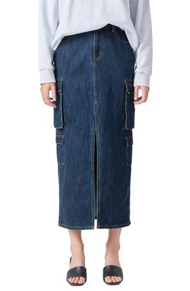 Grey Lab Grey Lab Denim Cargo Maxi Skirt