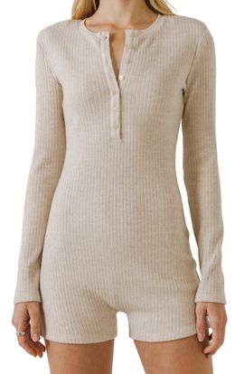 Grey Lab Grey Lab Rib Knit Romper