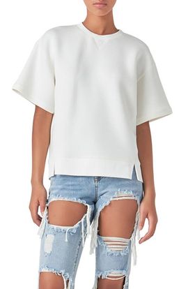 Grey Lab Grey Lab Scuba Knit Short Sleeve Sweatshirt
