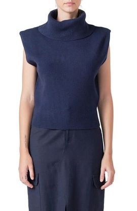 Grey Lab Grey Lab Sleeveless Rib Turtleneck Sweater