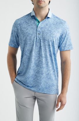 Greyson Greyson Deep Water Performance Print Polo