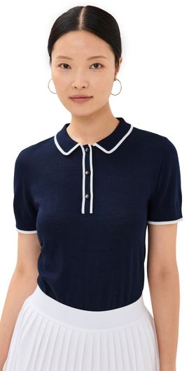 Greyson Greyson Short Sleeve Bardot Sweater Maltese Blue